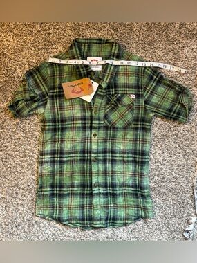 Appaman Green Plaid Button-Down Shirt